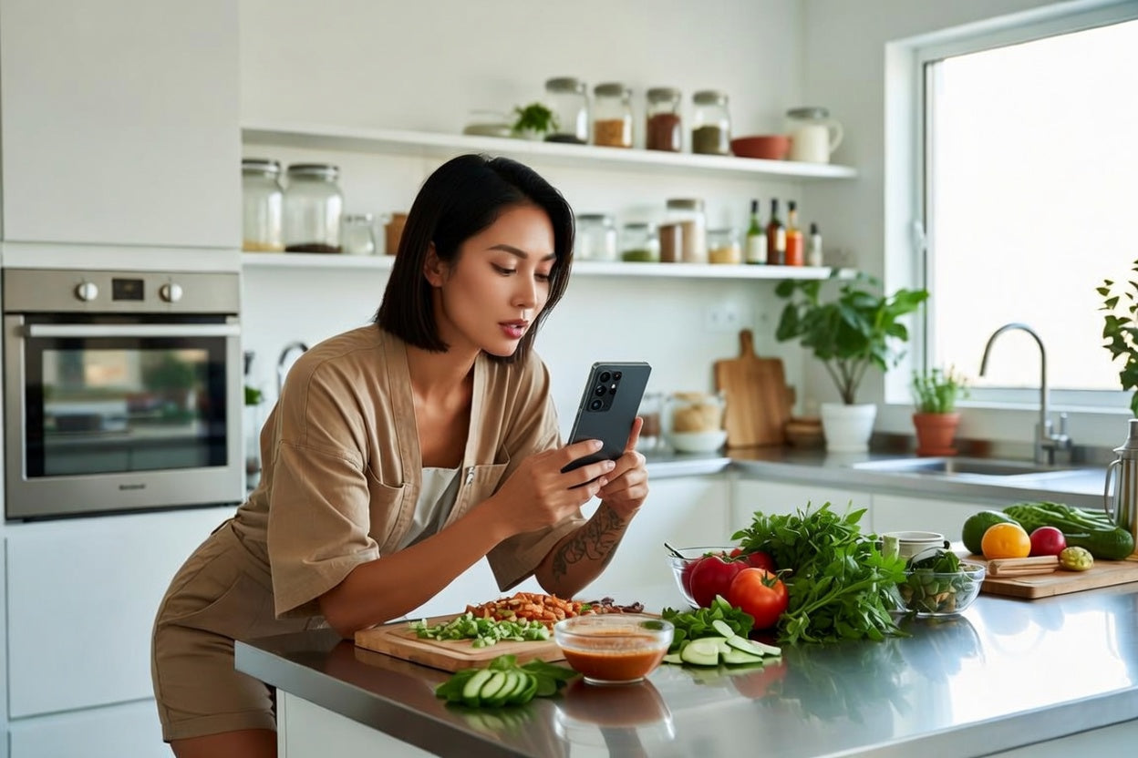 Food-Creator erstellt professionelle Inhalte für Social Media in ihrer showküche