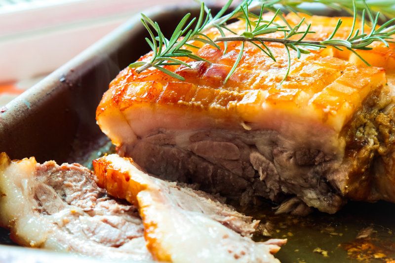 Schweinebraten mit Kruste