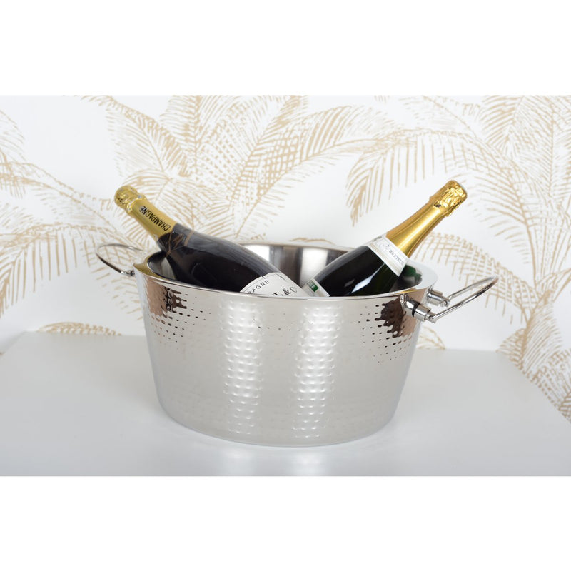 Champagnerkühler Silber mit Spiegeleffekt – eleganter Flaschenkühler