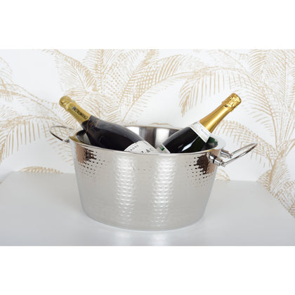 Champagnerkühler Silber mit Spiegeleffekt – eleganter Flaschenkühler