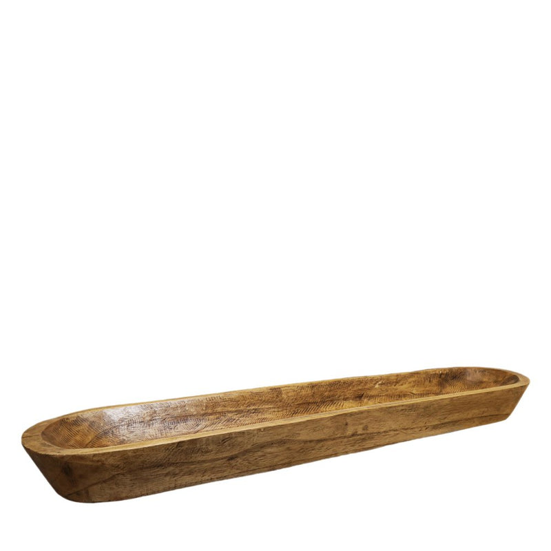 Aulica Dekoschale aus Holz 100 cm – dekorative Holzschale im rustikalen Design