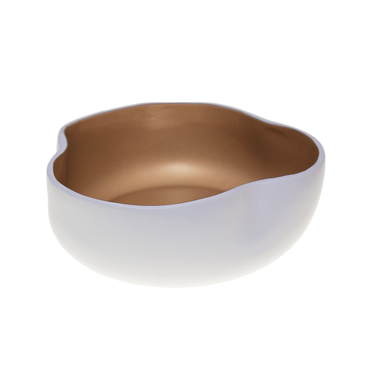 Aulica Design-Schale Weiß & Gold aus Keramik – 20 cm