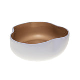 Aulica Design-Schale Weiß & Gold aus Keramik – 20 cm