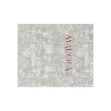 Crushed Velvet Blanket — Luxe Silver Throw with 'MAUOLA' Script