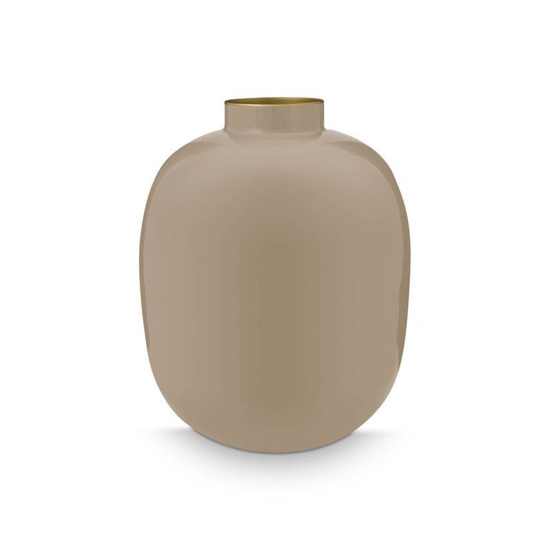 Pip Studio Metallvase Beige – elegante Design-Vase mit zeitloser Ruhe