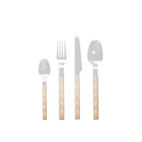 Aulica Besteckset Silber mit beigem Griff – 24-teilig