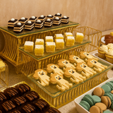 Aulica Dessert-Etagere Set Gold – 3-teiliges Präsentationsset