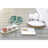 Aulica Rundes Tablett aus Mangoholz Weiß 40 cm – natürliche Eleganz für stilvolle Arrangements
