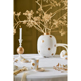 Pip Studio Metallvase Dots Weiß-Gold 32 cm