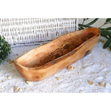 Rustikale Brotschale aus Olivenholz 35–39 cm – handgefertigtes Unikat aus Deutschland
