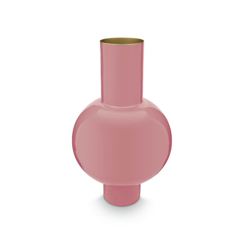 Pip Studio Metallvase Rosa – skulpturale Design-Vase mit modernem Charme