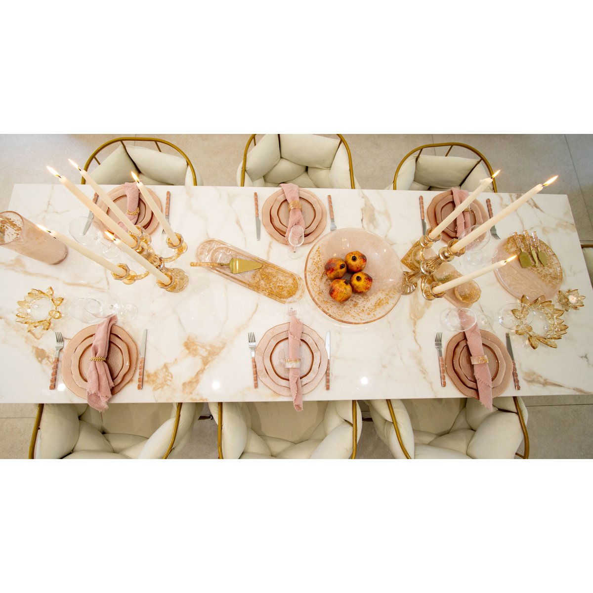 Design-Schale Gold aus Harz – dekorative Obst- & Servierschale 40 cm