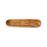 Baguette- & Olivenschale aus Olivenholz 30 cm – handgefertigtes Unikat aus Deutschland