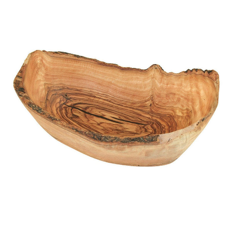 Ovale Schale aus Olivenholz – handgefertigtes Unikat aus Naturholz ca. 33 cm | MAUOLA