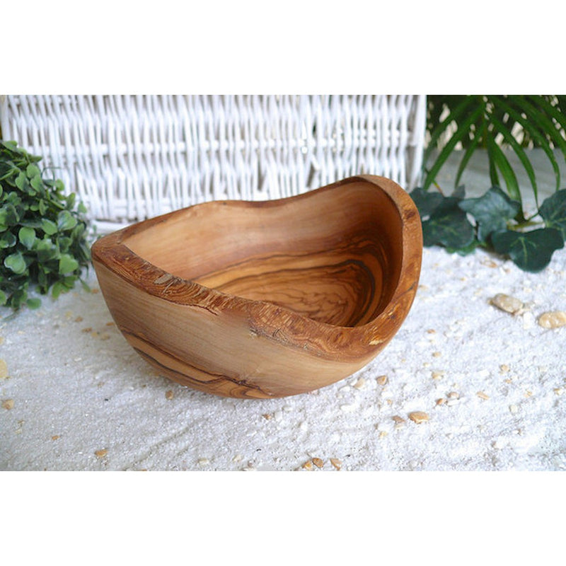 Knabberschale RUSTIKAL rund aus Olivenholz Ø 14 cm