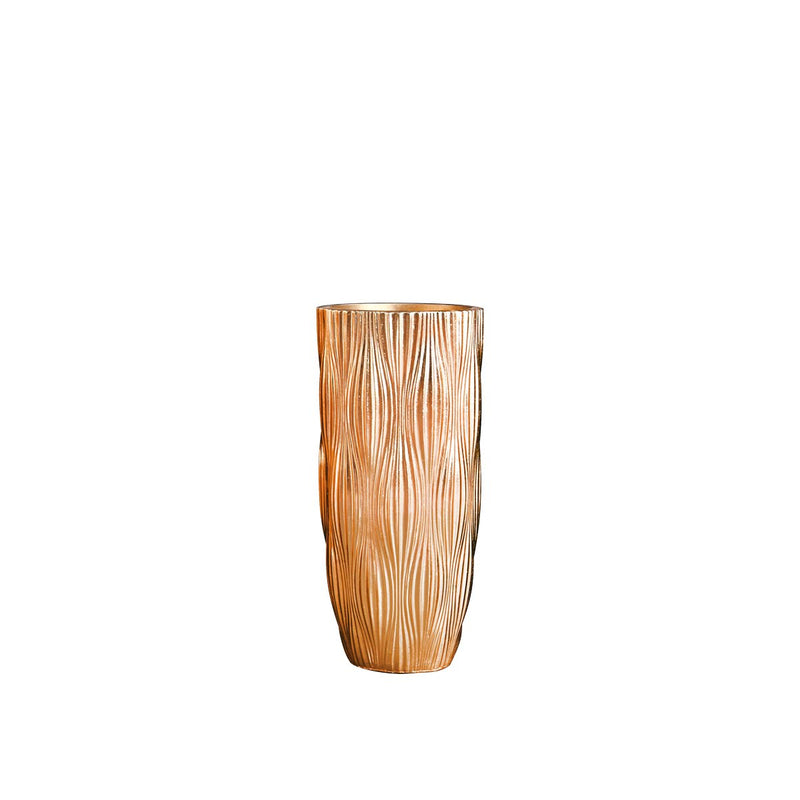 Aulica Design-Vase Gold aus Polyresin – skulpturale Dekovase 90 cm