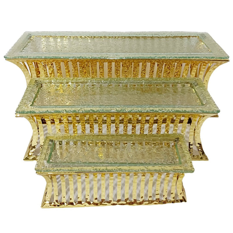 Aulica Dessert-Etagere Set Gold – 3-teiliges Präsentationsset