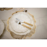 Aulica Besteckset Silber mit beigem Griff – 24-teilig