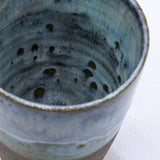 Bluvio Quadra Handmade Ceramic Smoked Grey Stoneware Tall Ceramic Cup