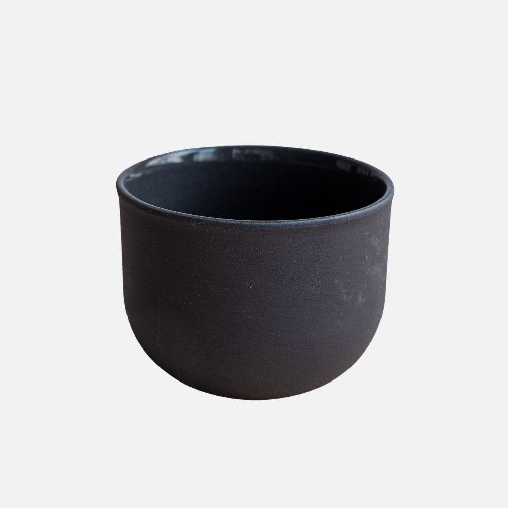 OCHA Teetasse Grau-Schwarz | Handgemachte Matcha- & Teetasse