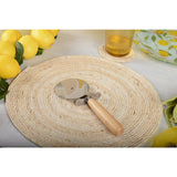 Aulica Pizzaschneider aus Edelstahl mit Holzgriff – stilvolles Küchenaccessoire