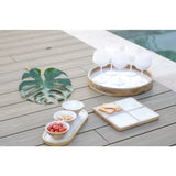 Aulica Rundes Tablett aus Mangoholz Weiß 40 cm – natürliche Eleganz für stilvolle Arrangements