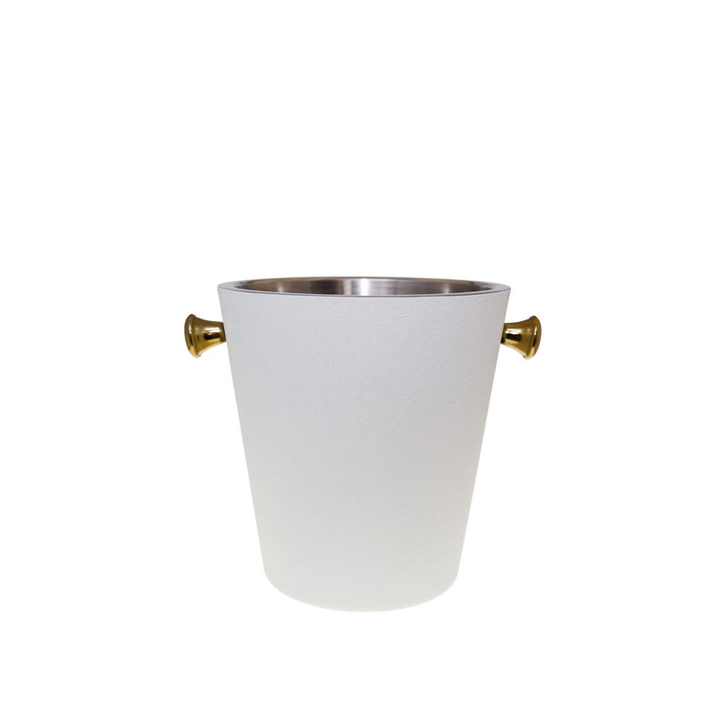 Aulica Champagnerkühler Weiß & Gold – eleganter Flaschenkühler aus Edelstahl