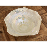 Aulica Design-Schale Silber aus Glas – große dekorative Obst- & Servierschale 45 cm