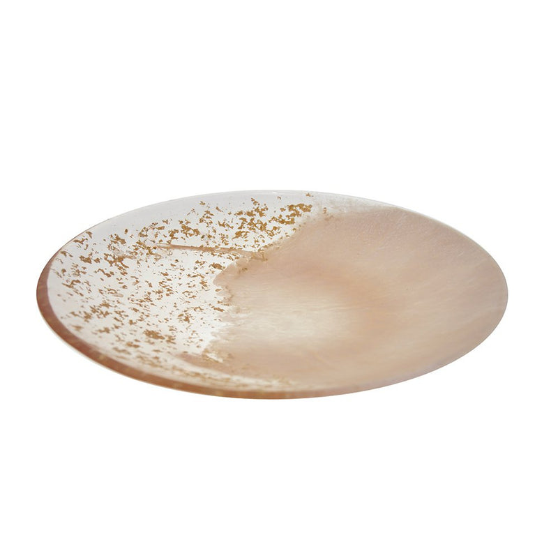 Design-Schale Gold aus Harz – dekorative Obst- & Servierschale 40 cm