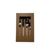 Aulica Besteckset Silber mit beigem Griff – 24-teilig