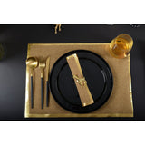 Aulica Besteckset Gold & Schwarz – 24-teilig aus Edelstahl
