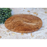 Frühstücksbrett Oval aus Olivenholz 24 cm – handgefertigt in Deutschland