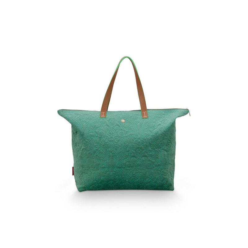 Pip Studio Tilda Tote Bag Large Velvet Quilted Days Green