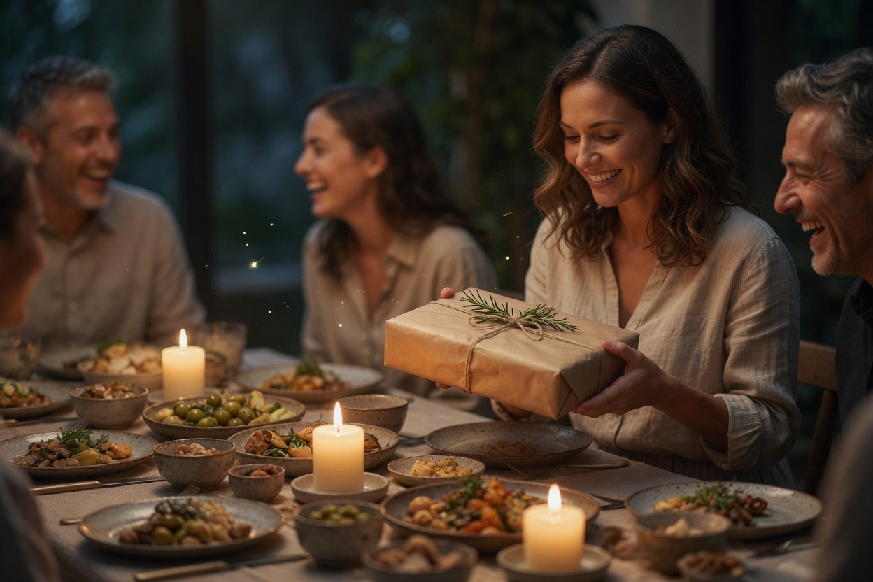 Geschenke werden überreicht